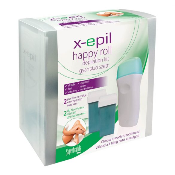 X-Epil Happy roll - σετ αποτρίχωσης με ρολέτα