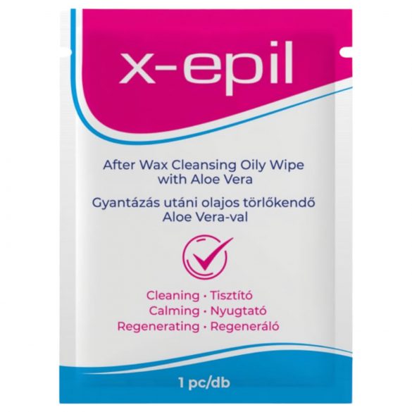 X-Epil - Waxing Aftercare Oil Wipe (1pc) - Aloe Vera