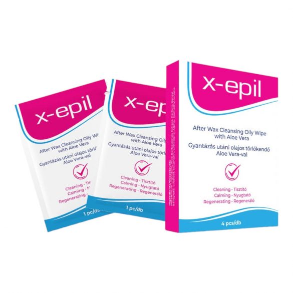 X-Epil - After Waxing Oil Wipes with Aloe Vera (4 pcs)