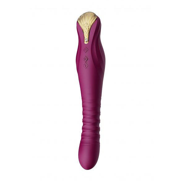 Vibrator ZALO King - reîncărcabil, rezistent la apă, cu pulsații (mov)