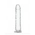 Verslaving Crystal - dildo met voet (doorzichtig) - 18cm