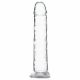 Addiction Crystal - Clear Dildo with Base - 18cm