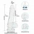 Addiction Crystal - Dildo avec Base (Transparent) - 18cm