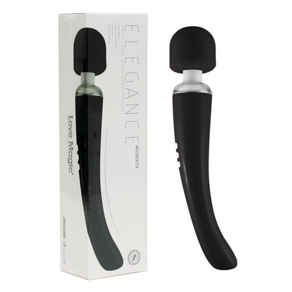 Baghetă Eleganță Magică Love - vibrator masaj cu acumulator (negru)