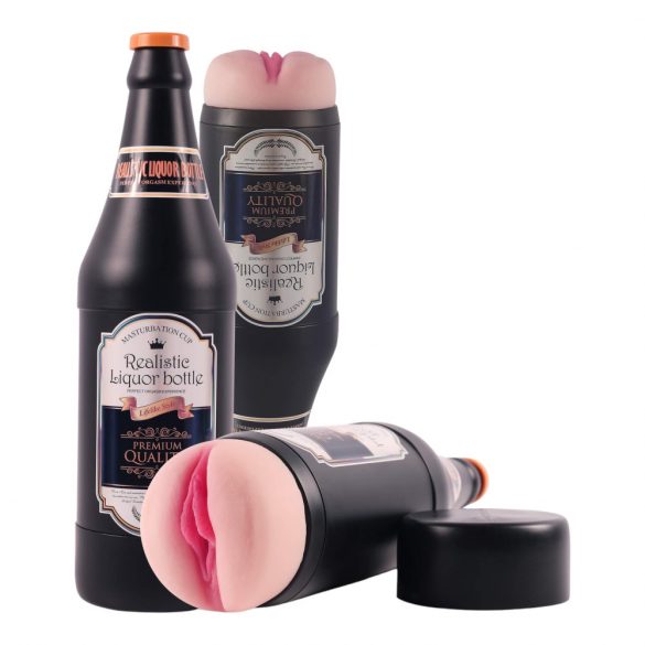 Lonely - Lifelike Fleshlight in Beer Bottle (Natural-Black)