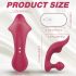 Red Waterproof Clitoral and Anal Vibrator with Battery