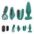 Sex HD - Rechargeable, Radio-Controlled, 4-Piece Vibrator Set (Turquoise)