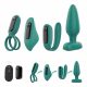 Sex HD - Akkubetrieben, Funk, 4-Teiliges Vibrator-Set (Türkis)