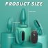 Sex HD - Rechargeable, Radio-Controlled, 4-Piece Vibrator Set (Turquoise)