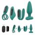 Sex HD - set vibratore ricaricabile e telecomandato in 4 pezzi (verde)