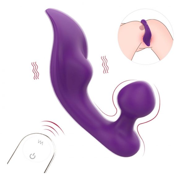 Seks HD Chomper - waterdichte clitoris- en anale vibrator (paars)