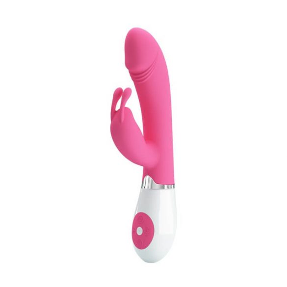 Vibratore Impermeabile per Punta G e Clitoride Pretty Love Gene (Rosa-Bianco)