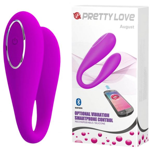 Pretty Love August - Rechargeable, Smart G-Spot and Clitoral Vibrator (Pink)