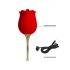 ROSE LOVER - Vibromassaggiatore Linguale Ricaricabile per Clitoride 2in1 (Rosso)