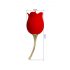 Pretty Love Rose Lover - Rechargeable Tongue 2in1 Clitoral Vibrator (Red)