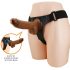 Pretty Love Harness - fondo universale con dildo - 17 cm (nero)