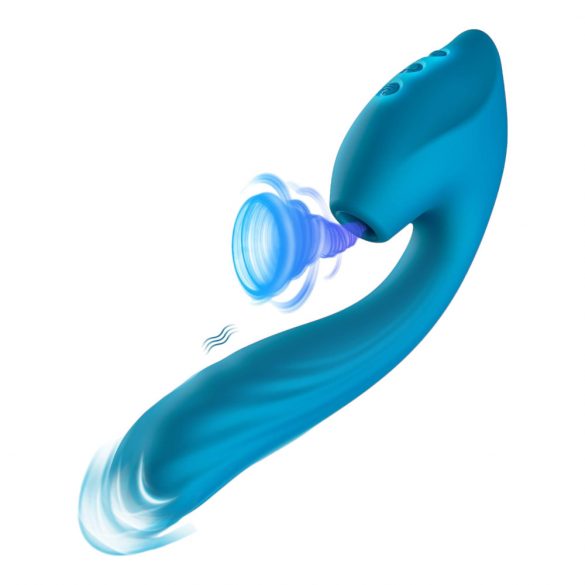 Waterproof G-spot Vibrator and Clitoral Stimulator (Blue)