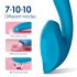 Waterproof G-spot Vibrator and Clitoral Stimulator (Blue)