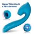 Waterproof G-spot Vibrator and Clitoral Stimulator (Blue)