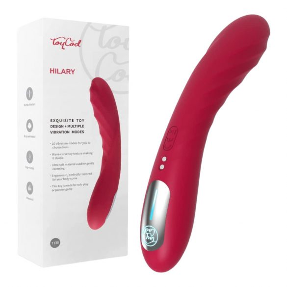 Vibratore Ricaricabile in Silicone per Punto G "Vibeconnect Hilary" (Rosso)