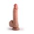 Dual Density - kleepuvate talladega, munanditega elutru dildo - 18cm (naturaalne)