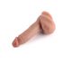 Dual Density - kleepuvate talladega, munanditega elutru dildo - 18cm (naturaalne)