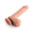 Dual Density - Saugnapf, Hoden realistischer Dildo - 20cm (natur)