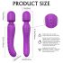 Sex HD Iris - oplaadbare, 2-motor opwarmende massage vibrator (paars)