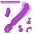 Sex HD Iris - oplaadbare, 2-motor opwarmende massage vibrator (paars)