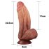 Dildo realist cu două straturi - 26 cm (natural)