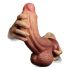 Dildo realist cu două straturi - 26 cm (natural)