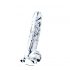 Lovetoy Flawless Clear - Sugkoppsdildo med pung - 19cm (genomskinlig)