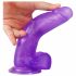 Lovetoy Jelly Studs - realistisk dildo med bas - 20 cm (lila)