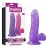 Lovetoy Jelly Studs - realistisk dildo med bas - 15 cm (lila)