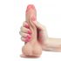 Lovetoy Sliding-Skin - Dual-Layer Suction Cup Dildo - 18cm (Natural)