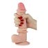 Lovetoy Sliding-Skin - dildo à double couche à ventouse - 21 cm (naturel)