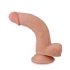 Dildo cu ventuză și piele dublu strat - 21 cm (natural)