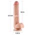 Lovetoy Sliding-Skin Dual-Layer Suction Cup Dildo - 23cm (Natural)