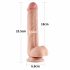 Lovetoy Sliding-Skin - dvoslojni dildo - 23 cm (prirodni)