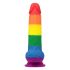 Lovetoy Prider - realistické dildo s varlaty - 20 cm (dúhové)