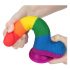 Lovetoy Prider - godemiché réaliste avec testicules - 20cm (arc-en-ciel)