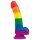 Lovetoy Prider - realistisk flytande silikon dildo - 19cm (regnbåge)