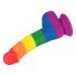 Lovetoy Prider - dildo realistico in silicone liquido - 19 cm (arcobaleno)