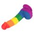 Lovetoy Prider - lebensechter Flüssigsilikondildo - 19cm (Regenbogen)