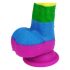 Lovetoy Prider - dildo réaliste en silicone liquide - 19 cm (arc-en-ciel)