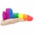 Lovetoy Prider - Realistic Liquid Silicone Dildo - 19cm (Rainbow)