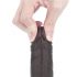 Lovetoy Sliding-Skin - dvojvrstvové dildo - 18 cm (hnedé)