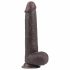 Lovetoy Sliding-Skin - tvålagers sugkopp dildo - 23cm (brun)