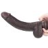 Lovetoy Gleitende-Haut - doppelschichtiger Saugnapfdildo - 23 cm (braun)