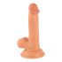 Hr. Ebaviisakas - iminapaga, munandiga elutruu dildo - 17cm (naturaalne)